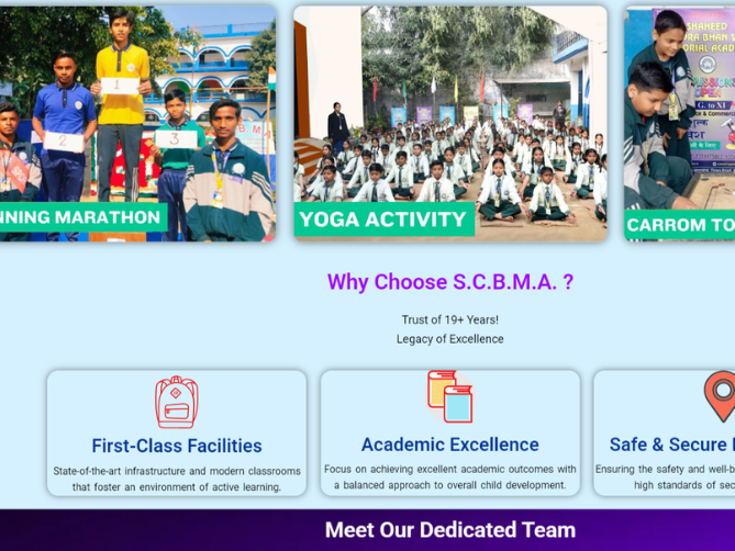 Shaheed Chandrabhan Singh Memorial Academy website built by KTive Agency