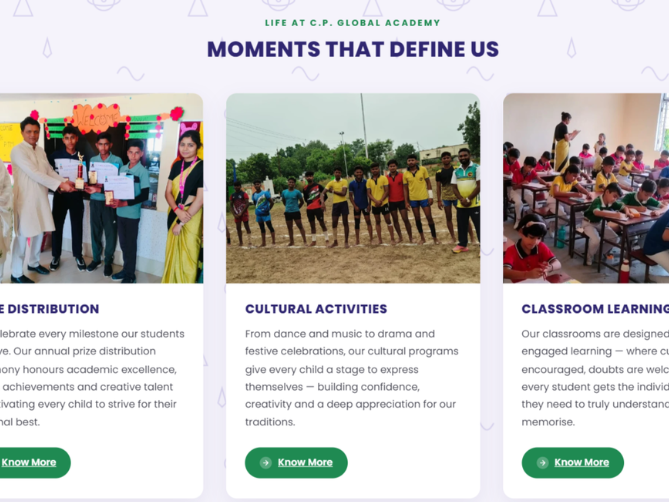CP Global Academy website built by KTive Agency